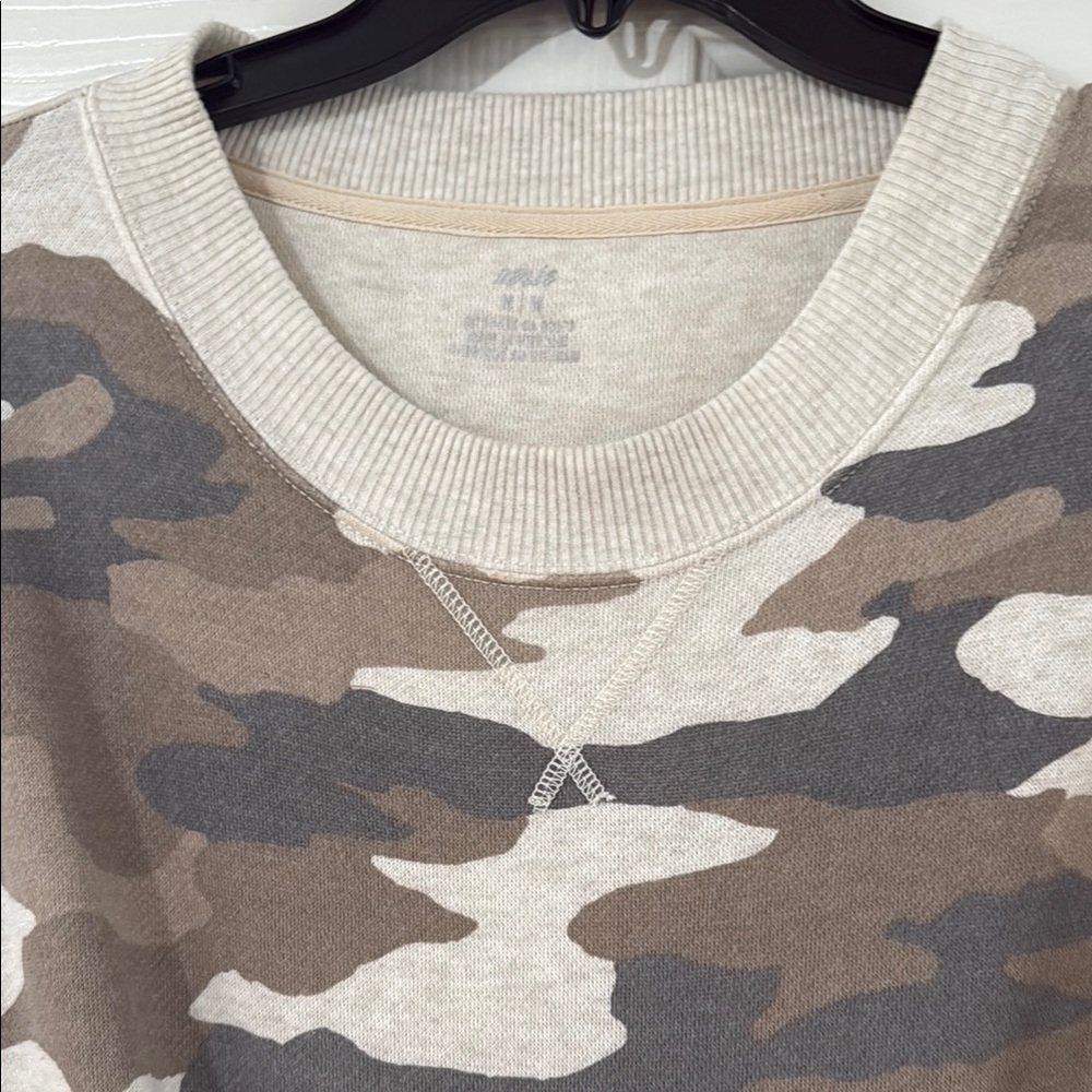 Aerie Beige Ribbed Crewneck Top